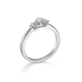 CROWN TRINITY diamond ring in 14 karat white gold | Danish design by Mads Z
