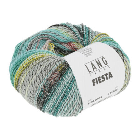 Garnnøgle fra Lang Yarns i kvaliteten fiesta farve 04 lagoon blush flerfarvet garn