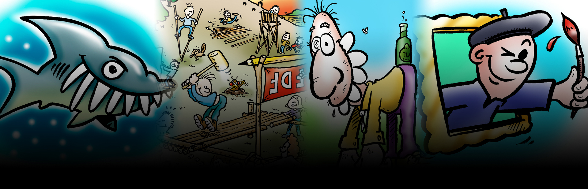 illustration funny crazy dekorative tegninger Birger Bromann uglypencils.dk