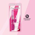 Pearl Vibrator 22 cm pink med roterende skaft og bunny-klitoris stimulator
