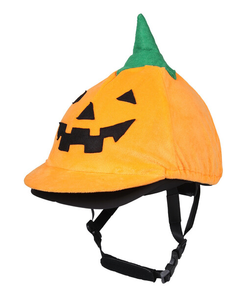Billede af Halloween hjelmovertræk til ridehjelm - Græskar