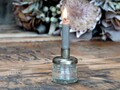 Glas m. skruelåg med holder til kertelys, fra Chic Antique