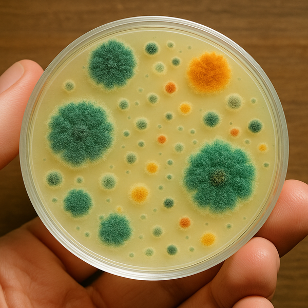 Lufttest der indikerer flere forskellige skimmelsvamp spore