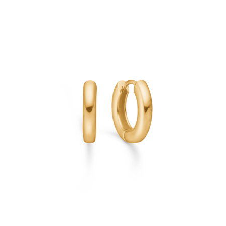 Lumin Plain hoops udført i 925 ren sterlingsølv belagt med slidstærk 18 karat forgyldning.