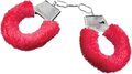 Power Escorts Love Cuffs Red – røde fjerhåndjern fra Power Escorts