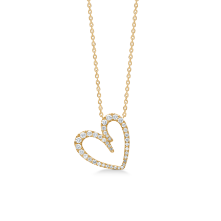 DIAMOND LOVE pendant in 14 karat gold with diamonds | Danish design by Mads Z