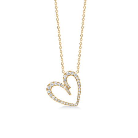 DIAMOND LOVE pendant in 14 karat gold with diamonds | Danish design by Mads Z