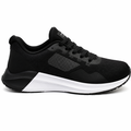Klassiske sorte unisex sneakers med hvid sål