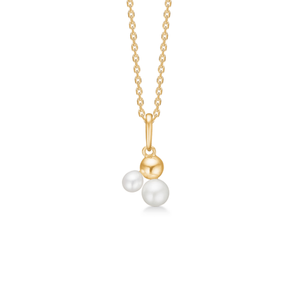 MOON pendant in 8 karat gold with pearls | Danish design by Mads Z