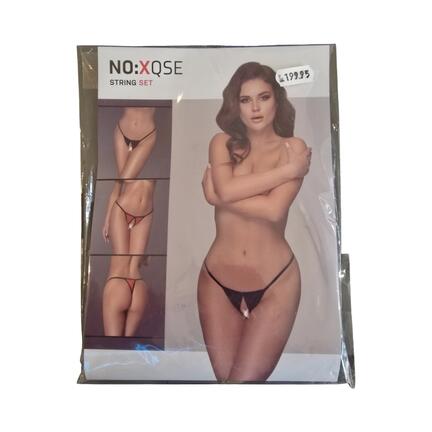 NO:XQSE string-sæt i sort minimalistisk design, onesize