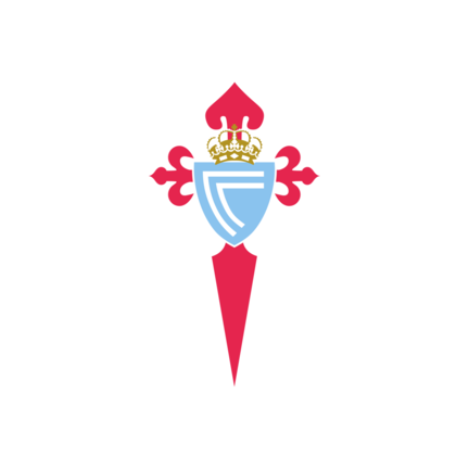 Celta Vigo klublogo på hvid baggrund til rundt kageprint Ø2–28 cm