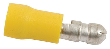 Cable lug 5.0 mm round - male - 20 pcs - Yellow
