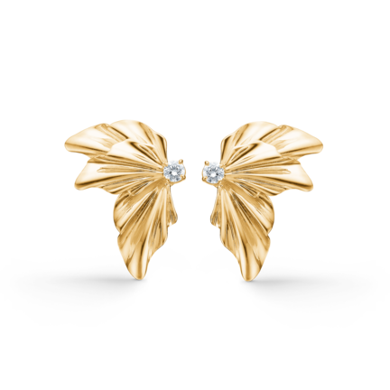 MONARCH earrings in 14 karat gold with diamonds | Danish design by Mads Z