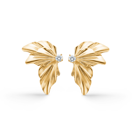 MONARCH øreringe i 14 karat guld med 0,10 ct. brillanter W.SI.