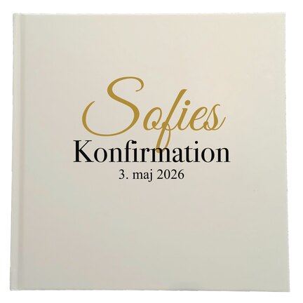 Gæstebog med navn - gæstebog til konfirmation