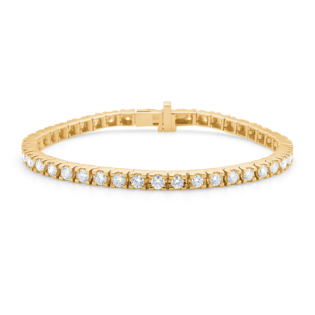 TENNIS armbånd i 14 karat guld med 3,50 ct. brillanter W.SI.
