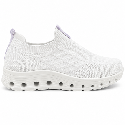 Hvide slip on damesko | Komfortable hvide sneakers dame