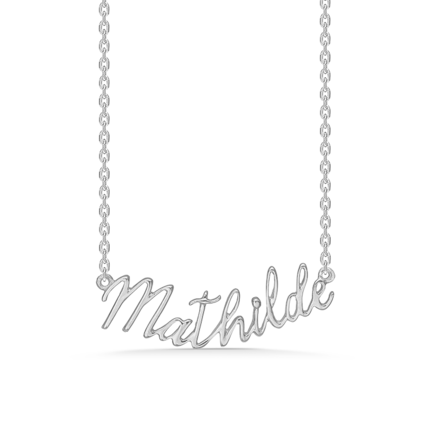 Name Tag Necklace Mathilde - halskæde med navn - navnehalskæde i sterling sølv