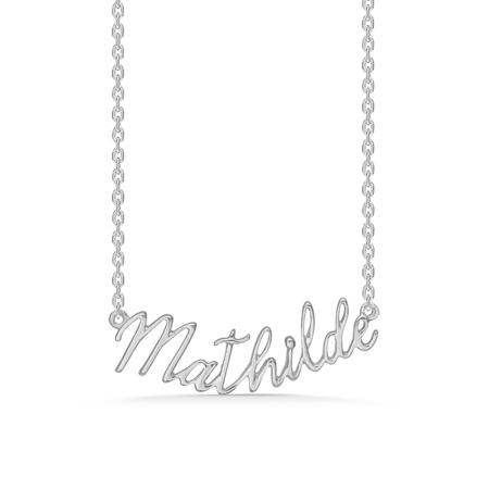 Name Tag Necklace Mathilde - necklace with name - name necklace in sterling silver