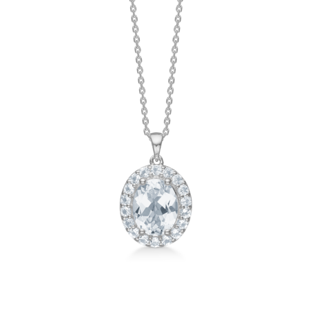 CELESTIAL BY MEDINA halskæde i sølv med hvid topas.