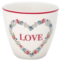GreenGate Latte cup, Heart love white