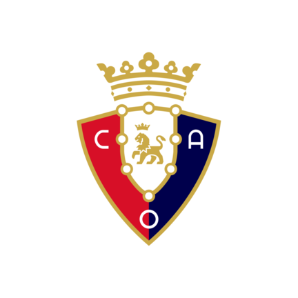 CA Osasuna klublogo på hvid baggrund til rundt kageprint Ø2–28 cm