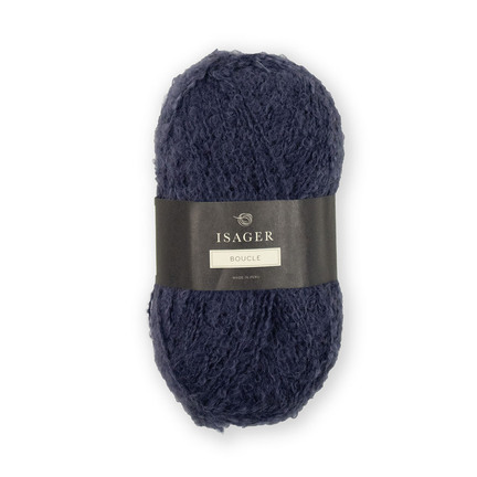 isager boucle i farve 47 lavendel blaa garnnoegle alpacagarn