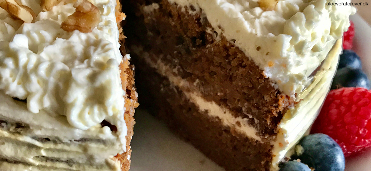 Gulerodskage med Forever Ultra Vanilla og Forever Bee Honey