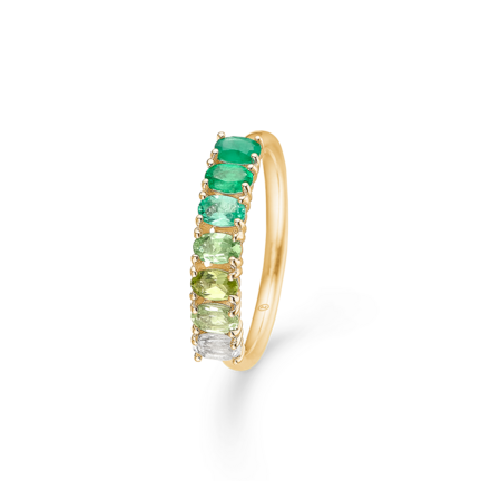 POETRY EMERALD ring in 14 karat gold | Danish design by Mads Z