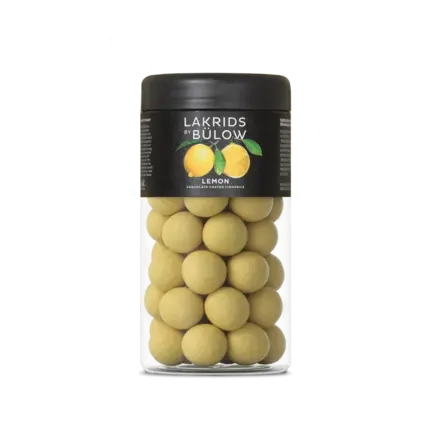 Lemon Lakrids By Bülow, 270 g. Citron • Hvid chokolade • Saltlakrids