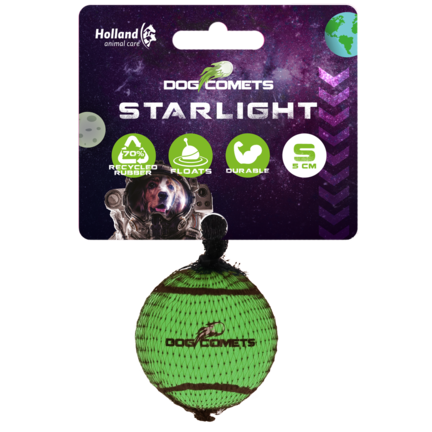 Dog Comets Starlight Tennisbold - S, grøn