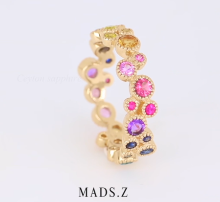 LUXURY RAINBOW ring in 14 karat gold | Danish design by Mads Z
