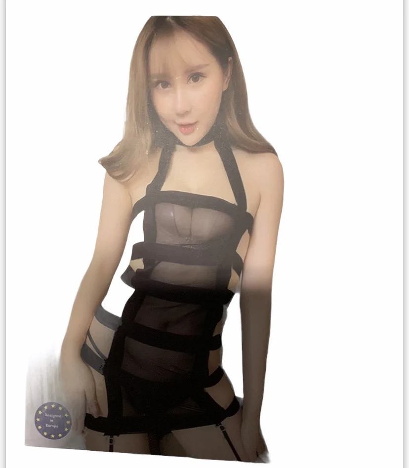 Erotisk Transparent Minikjole i Mesh One Size