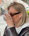 Cecilie wearing Urchin Elegance hoops made in 925 pure sterling silver.
