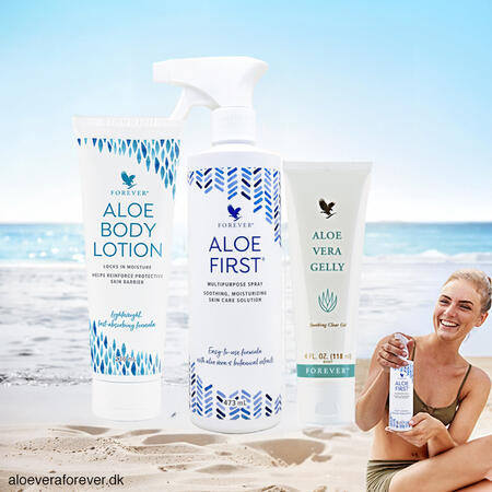 Aloe First, Aloe Vera Gelly & Aloe Body Lotion - gode efter en lang dag i solen