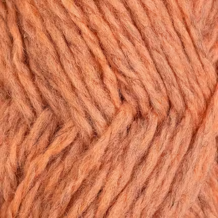 Nøgle Rauma Vams garn i farven 311 Fersken – 2-tråds norsk uld i varm, lys orange nuance.