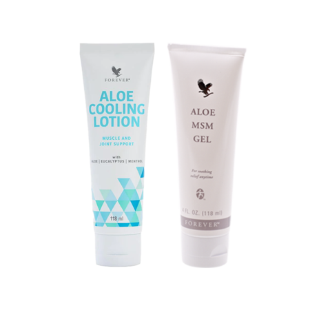 Aloe Cooling Lotion og Aloe MSM Gel til ømme muskler og led