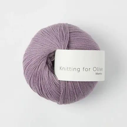 garnnoegle merino fra knitting for olive i farven artiskok lilla