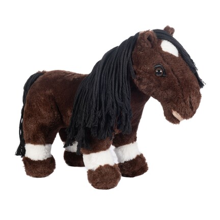 HKM Cuddle Pony hestebamse brun fra siden