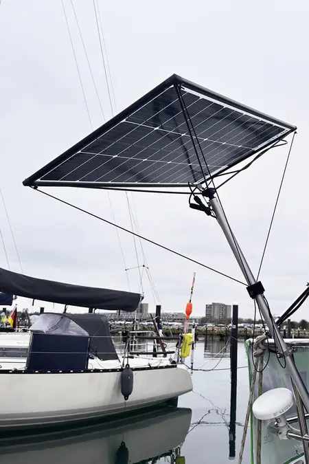 FLINpoleᐩ 100W+ solcelle med justerbar aluminiumsstang til båd