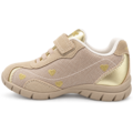 KangaROOS beige pige sneaker med velcro og små gule hjerter.