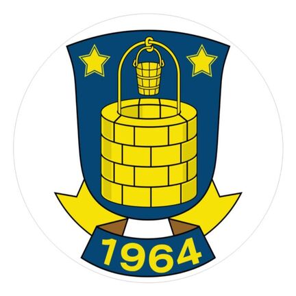Rundt Brøndby IF kageprint med navn til personlig fodboldkage