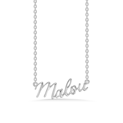 Name Tag Necklace Malou - necklace with name - name necklace in sterling silver