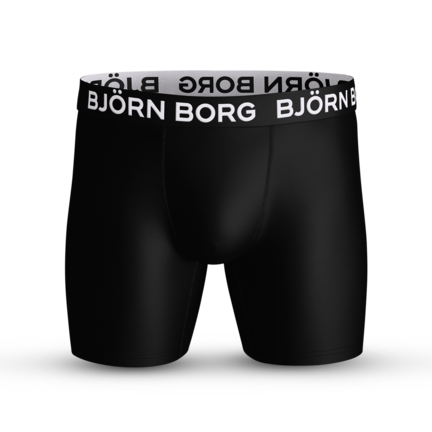 Moderne elegance med Björn Borg Performance Boxershorts i sort. Mellemhøj talje, Hydro Pro-materiale og stilfuldt 3,5 cm logo ved taljen for ultimativ komfort.