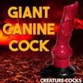 Fantasy-dildo i silikone med markant struktur og sugekop i bunden