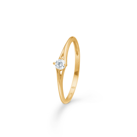 Timeless ring i 8 karat guld med zirkonia