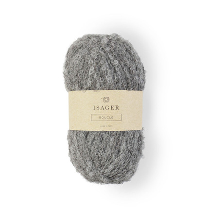 garnnoegle som er boucle fra isager i farven 3s graa