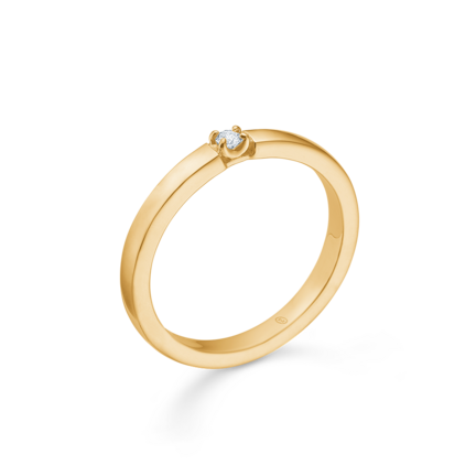 CROWN ALLIANCE ring in 14 karat gold with diamond | Danish design by Mads Z