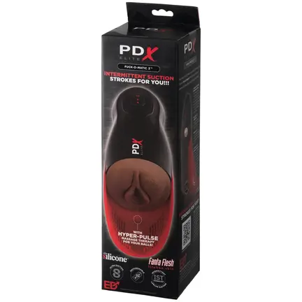 PDX Elite Fuck-O-Matic 2 masturbator med sug, vibration og testikelstimulation