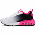 Damesneaker med pink detalje, sort gradient og luftpude